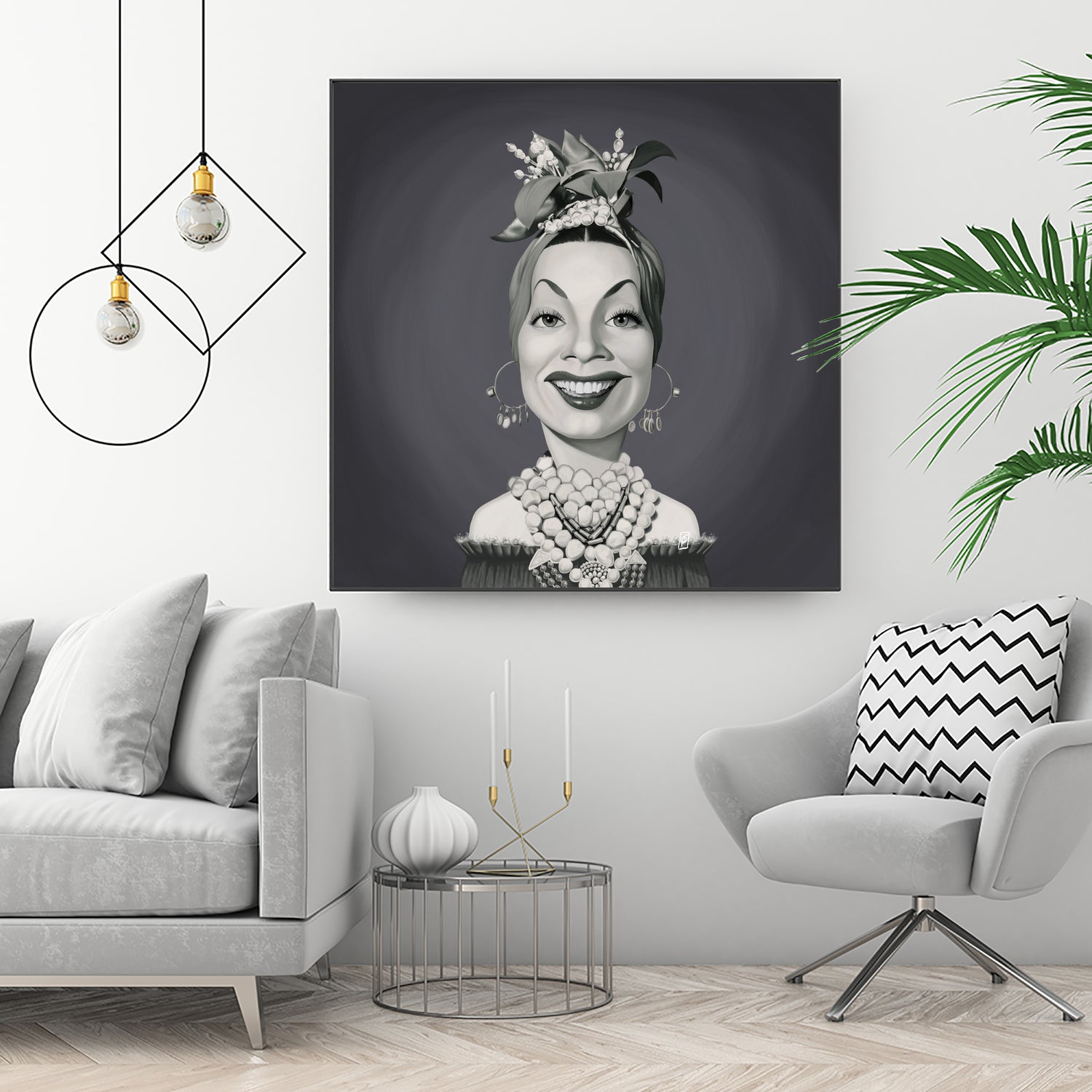 Carmen Miranda by Rob Snow on GIANT ART - gray digital painting