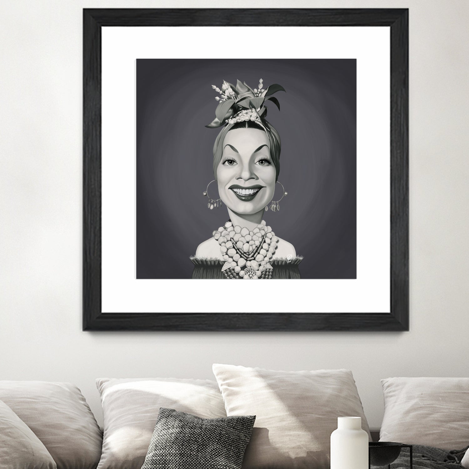 Carmen Miranda by Rob Snow on GIANT ART - gray digital painting