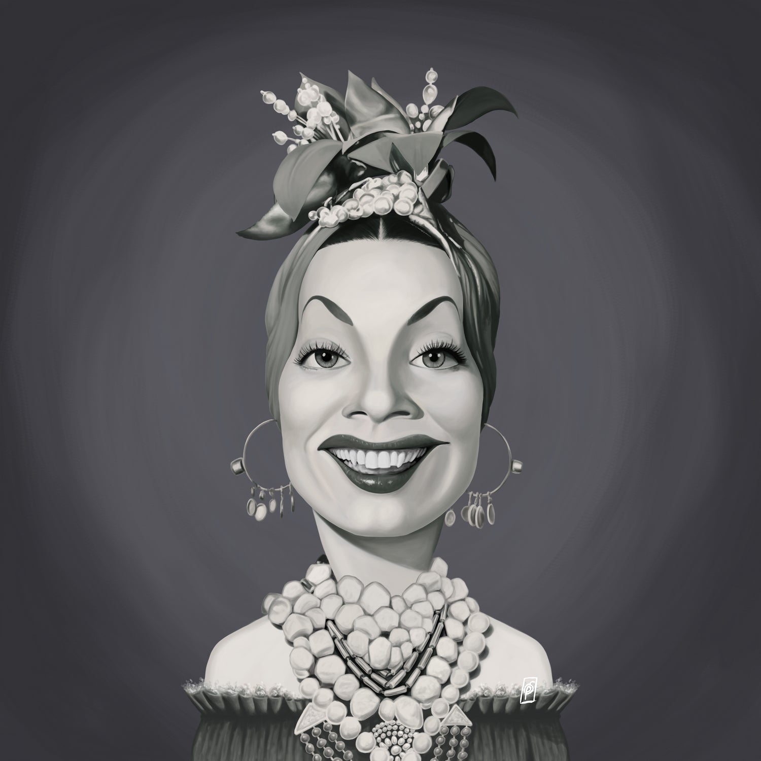 Carmen Miranda by Rob Snow on GIANT ART - gray digital painting