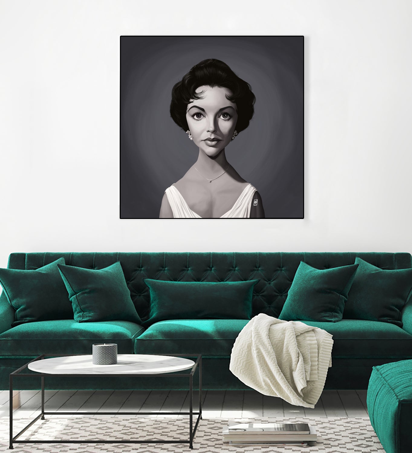 Elizabeth Taylor by Rob Snow on GIANT ART - gray digital painting