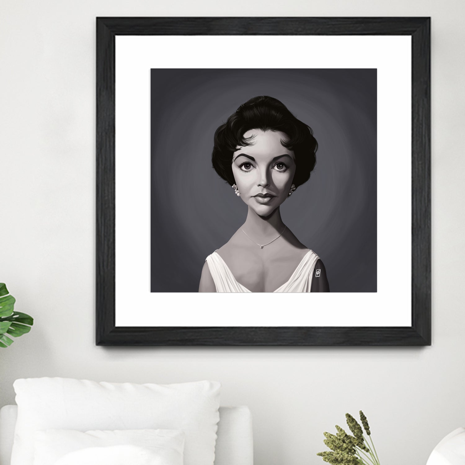 Elizabeth Taylor by Rob Snow on GIANT ART - gray digital painting