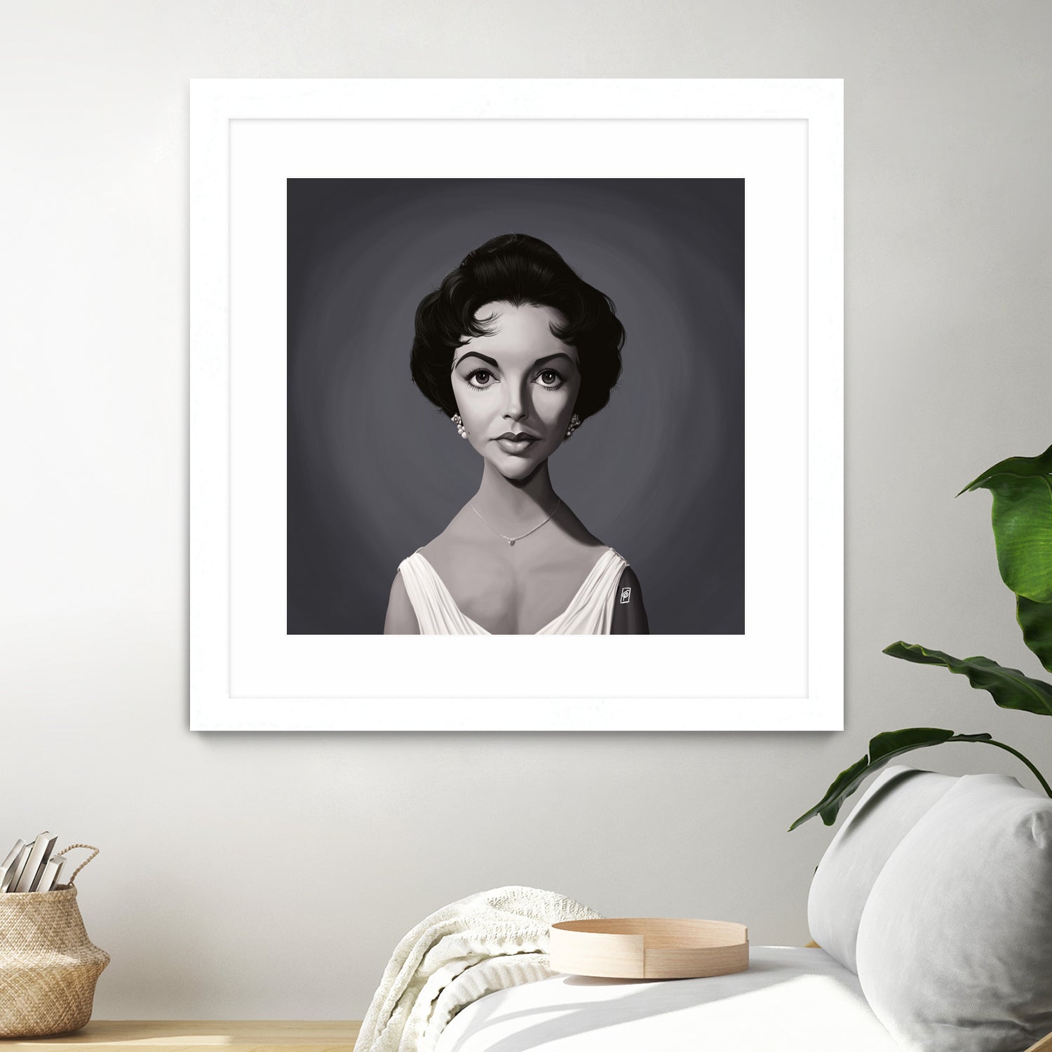 Elizabeth Taylor by Rob Snow on GIANT ART - gray digital painting