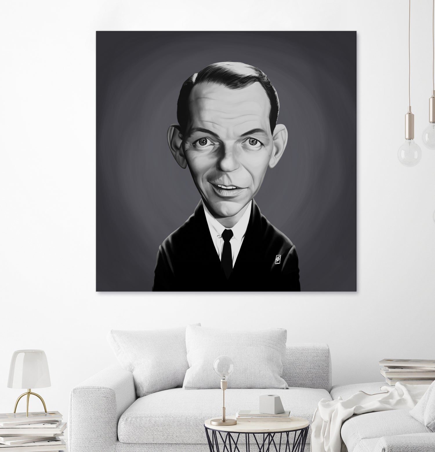 Frank Sinatra by Rob Snow on GIANT ART - gray digital painting