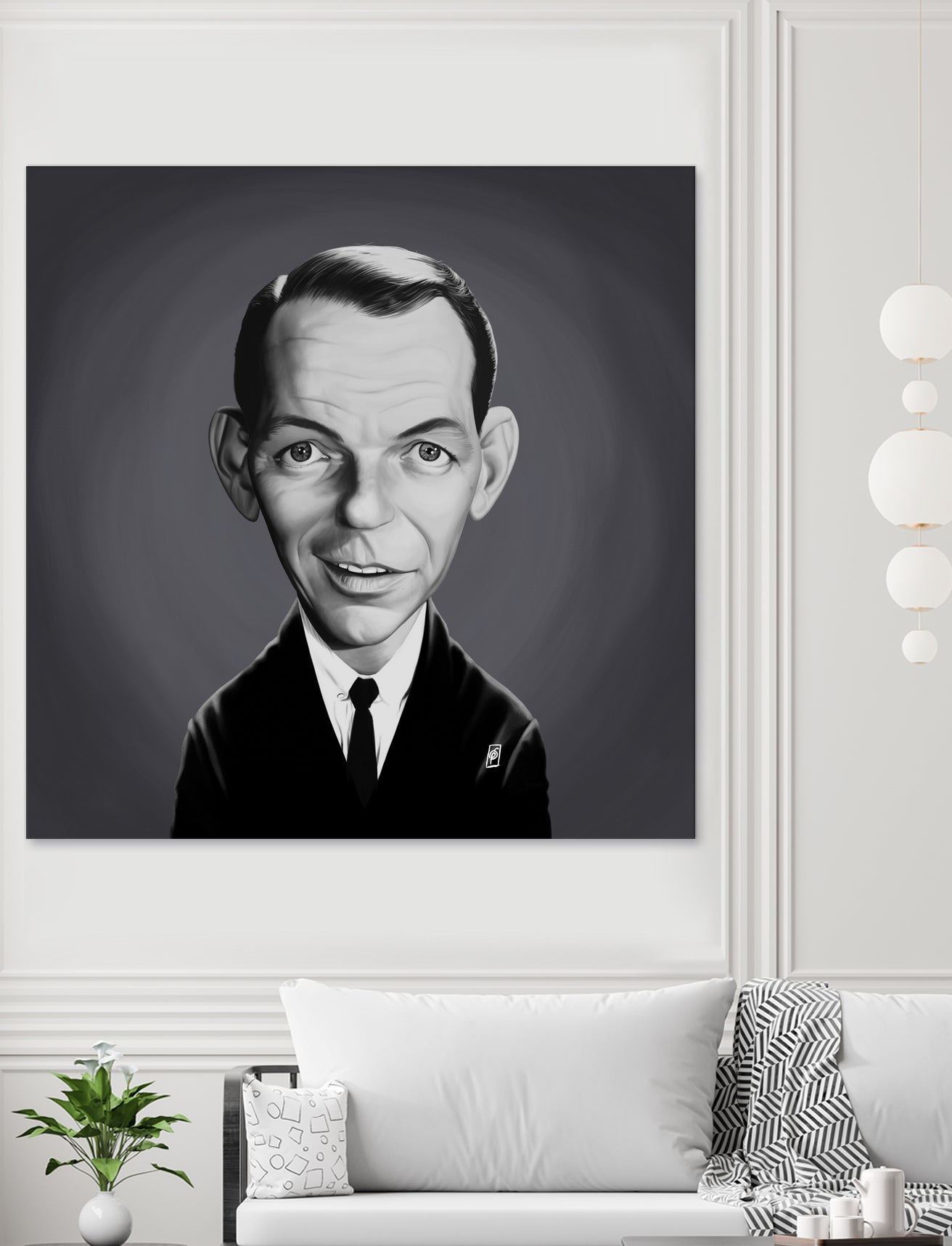 Frank Sinatra by Rob Snow on GIANT ART - gray digital painting