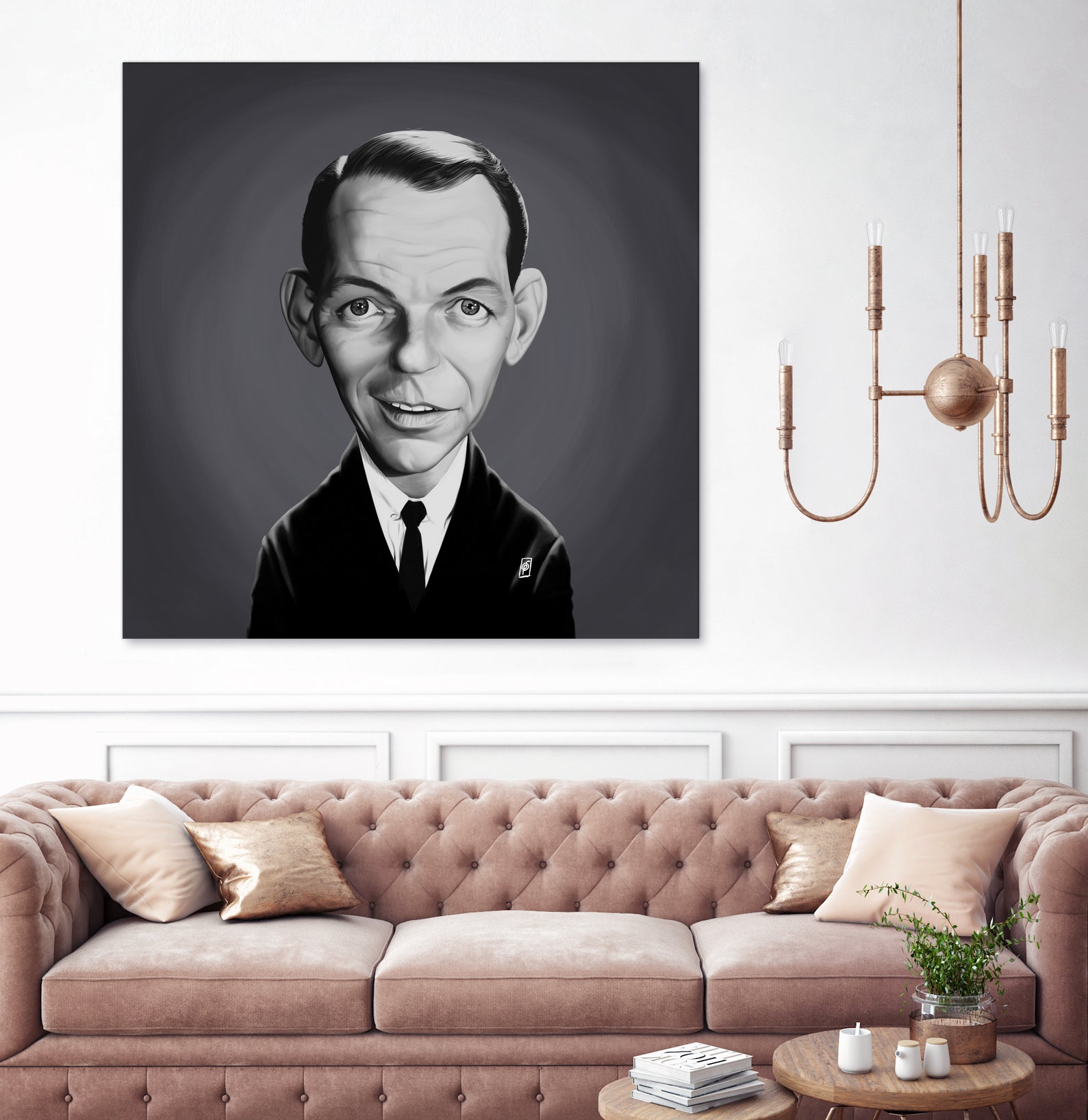 Frank Sinatra by Rob Snow on GIANT ART - gray digital painting