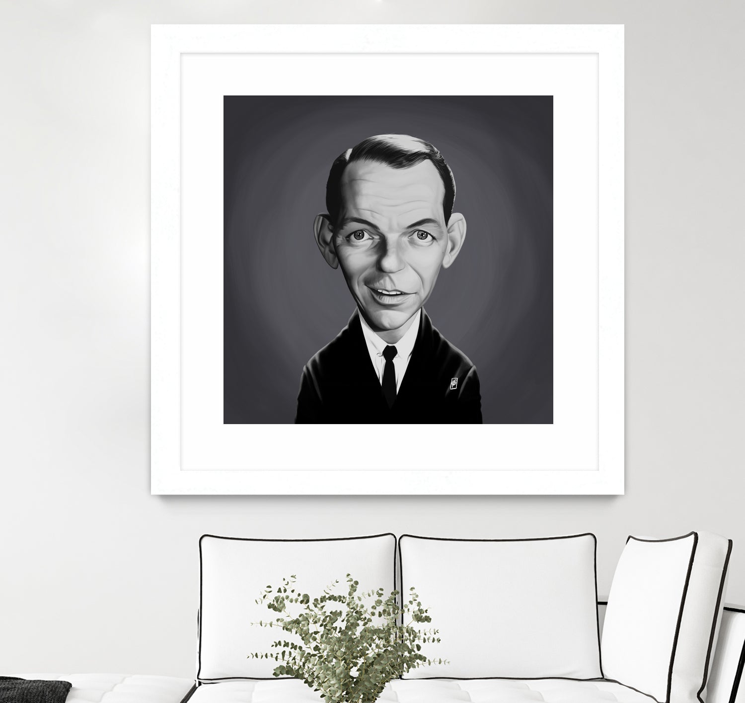 Frank Sinatra by Rob Snow on GIANT ART - gray digital painting