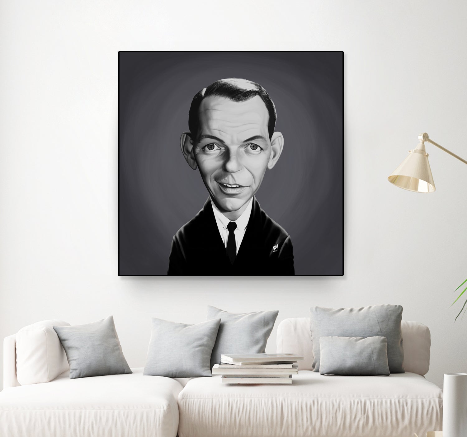 Frank Sinatra by Rob Snow on GIANT ART - gray digital painting