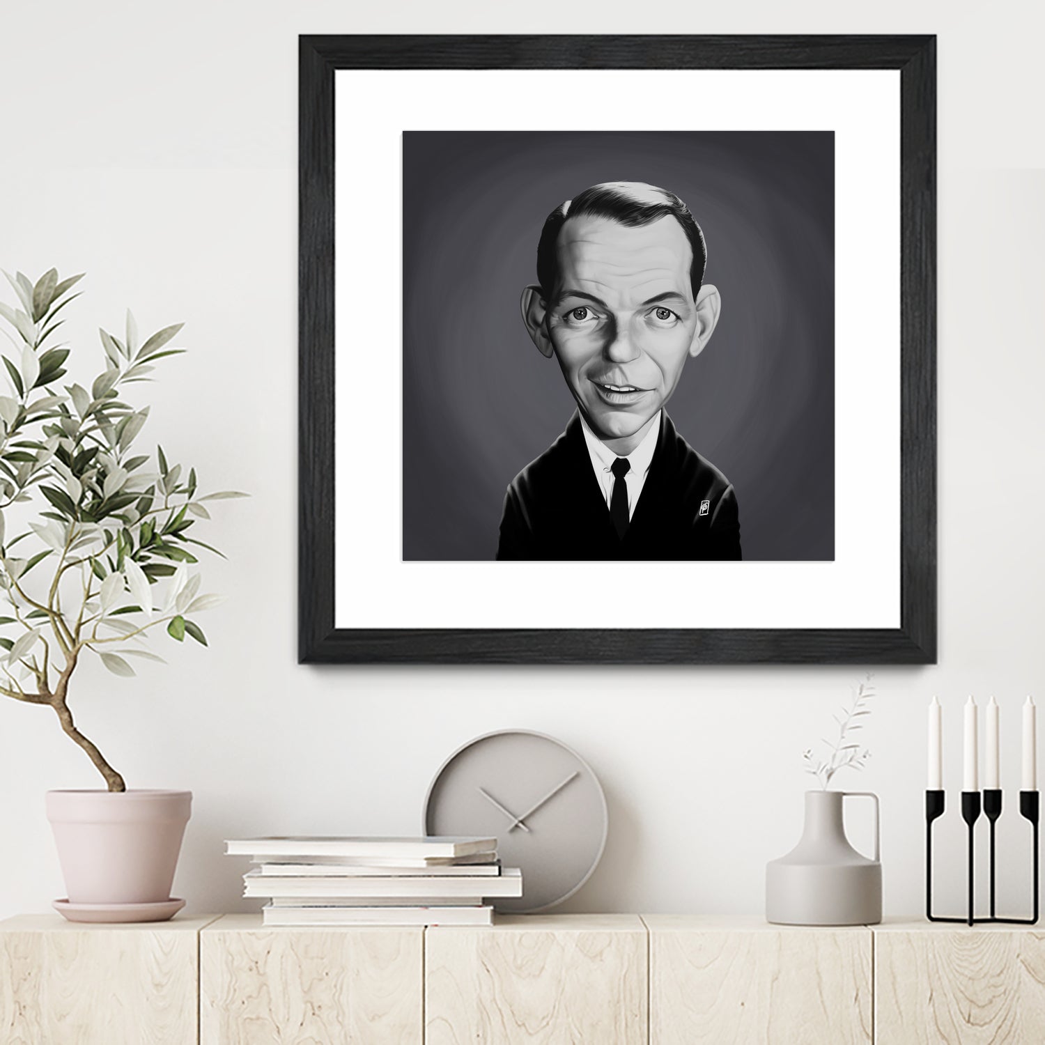 Frank Sinatra by Rob Snow on GIANT ART - gray digital painting