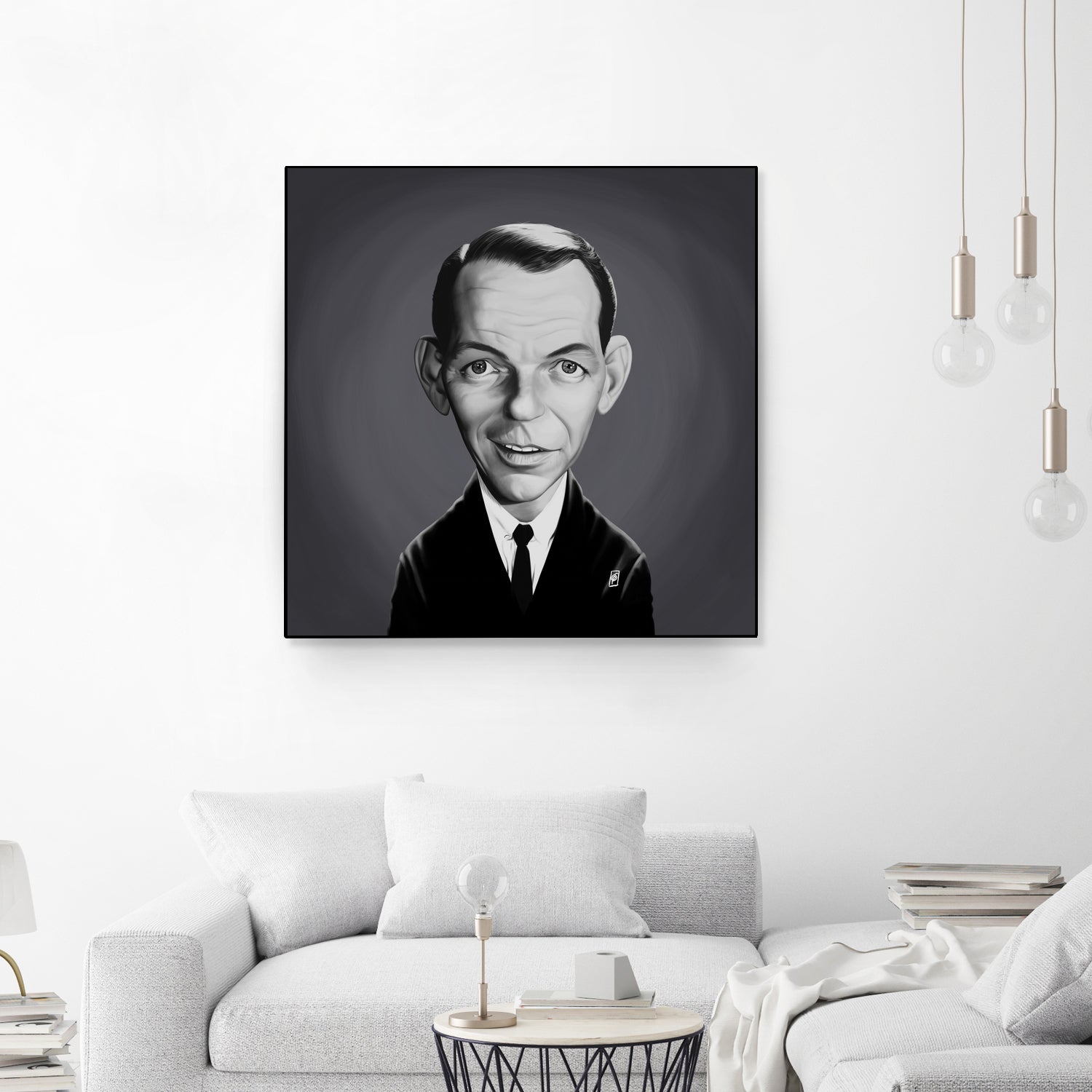 Frank Sinatra by Rob Snow on GIANT ART - gray digital painting