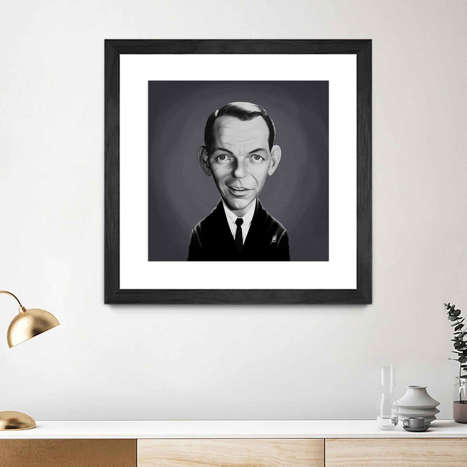 Frank Sinatra by Rob Snow on GIANT ART - gray digital painting