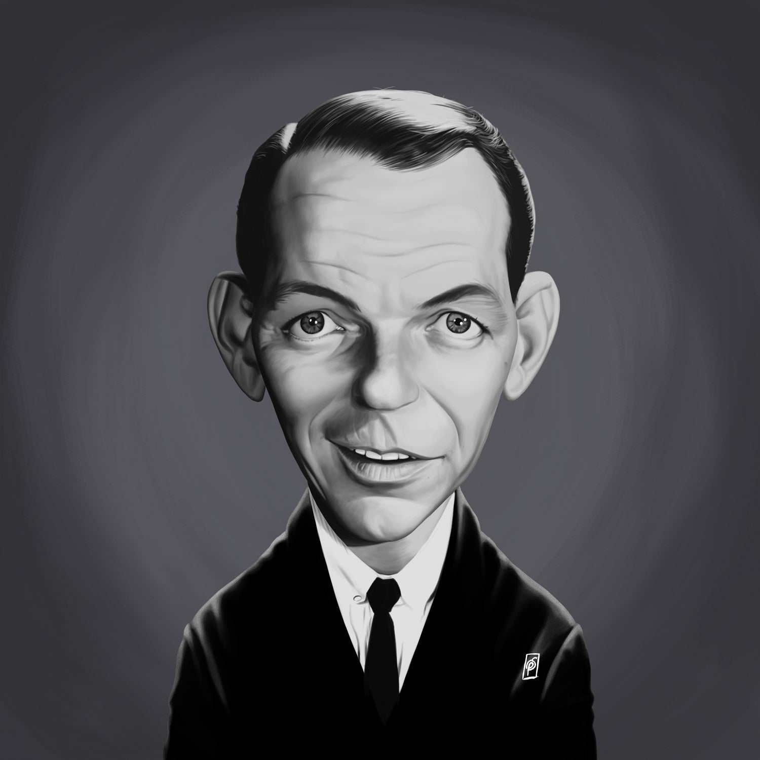 Frank Sinatra by Rob Snow on GIANT ART - gray digital painting