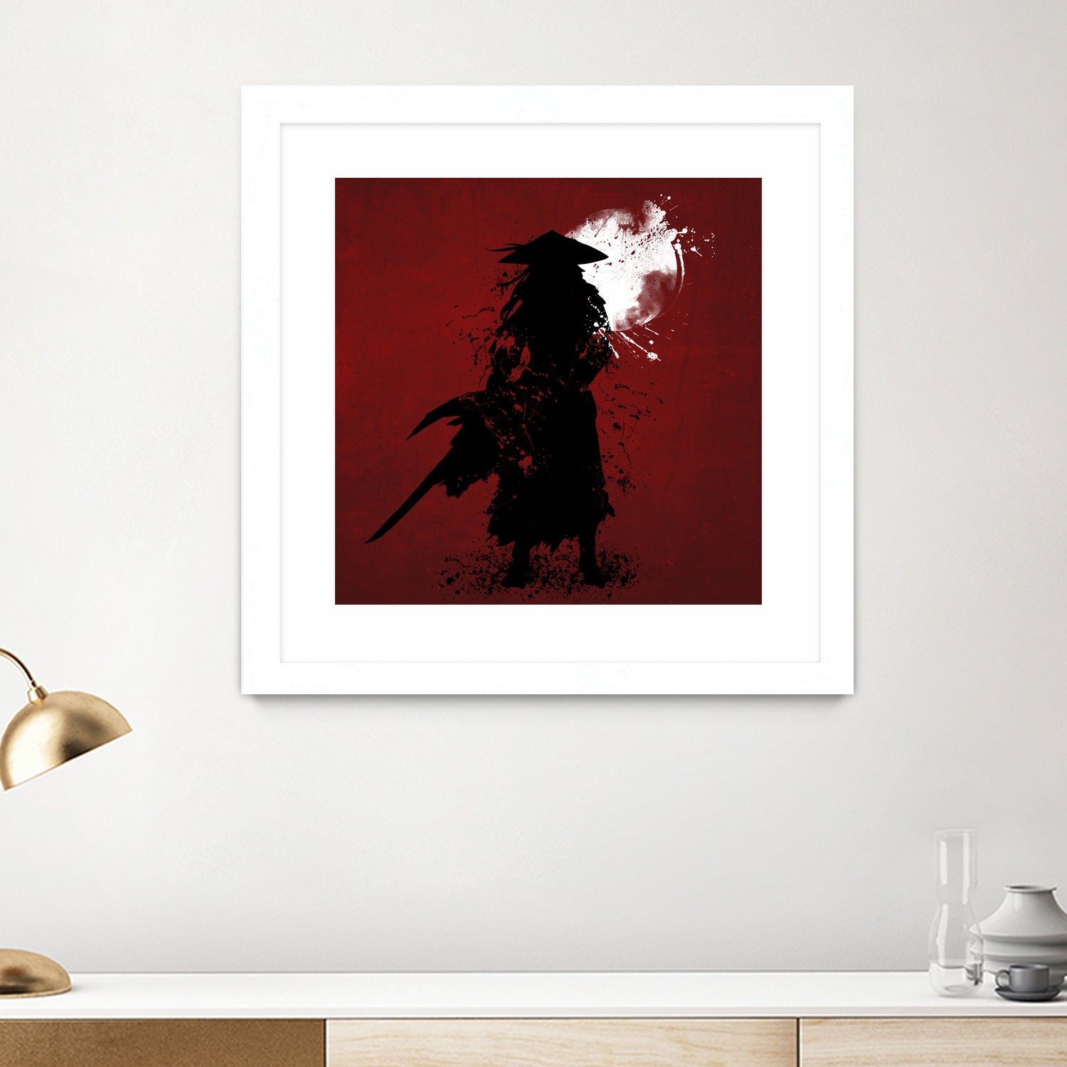 Samurai by Ilya Danilov on GIANT ART - red digital painting