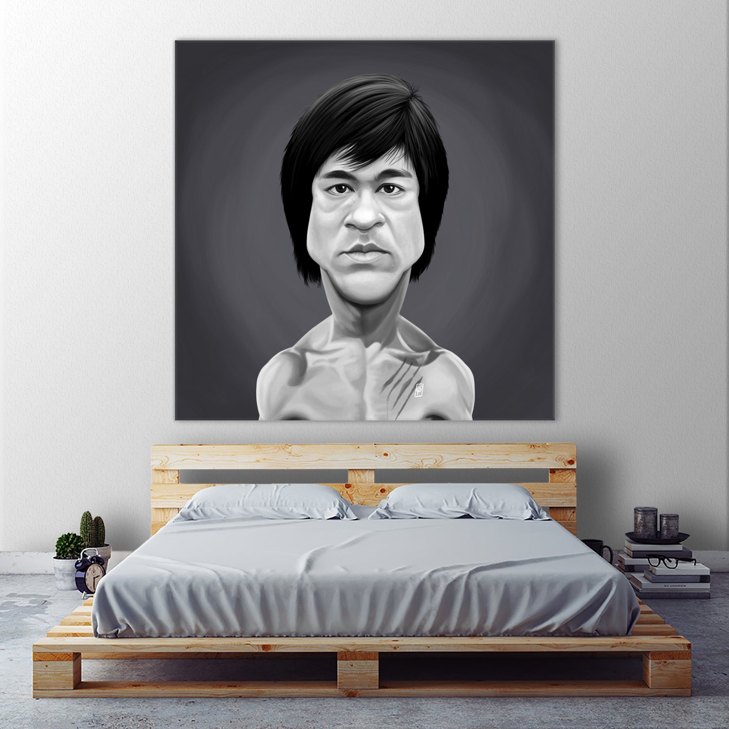 Bruce Lee by Rob Snow on GIANT ART - gray digital painting