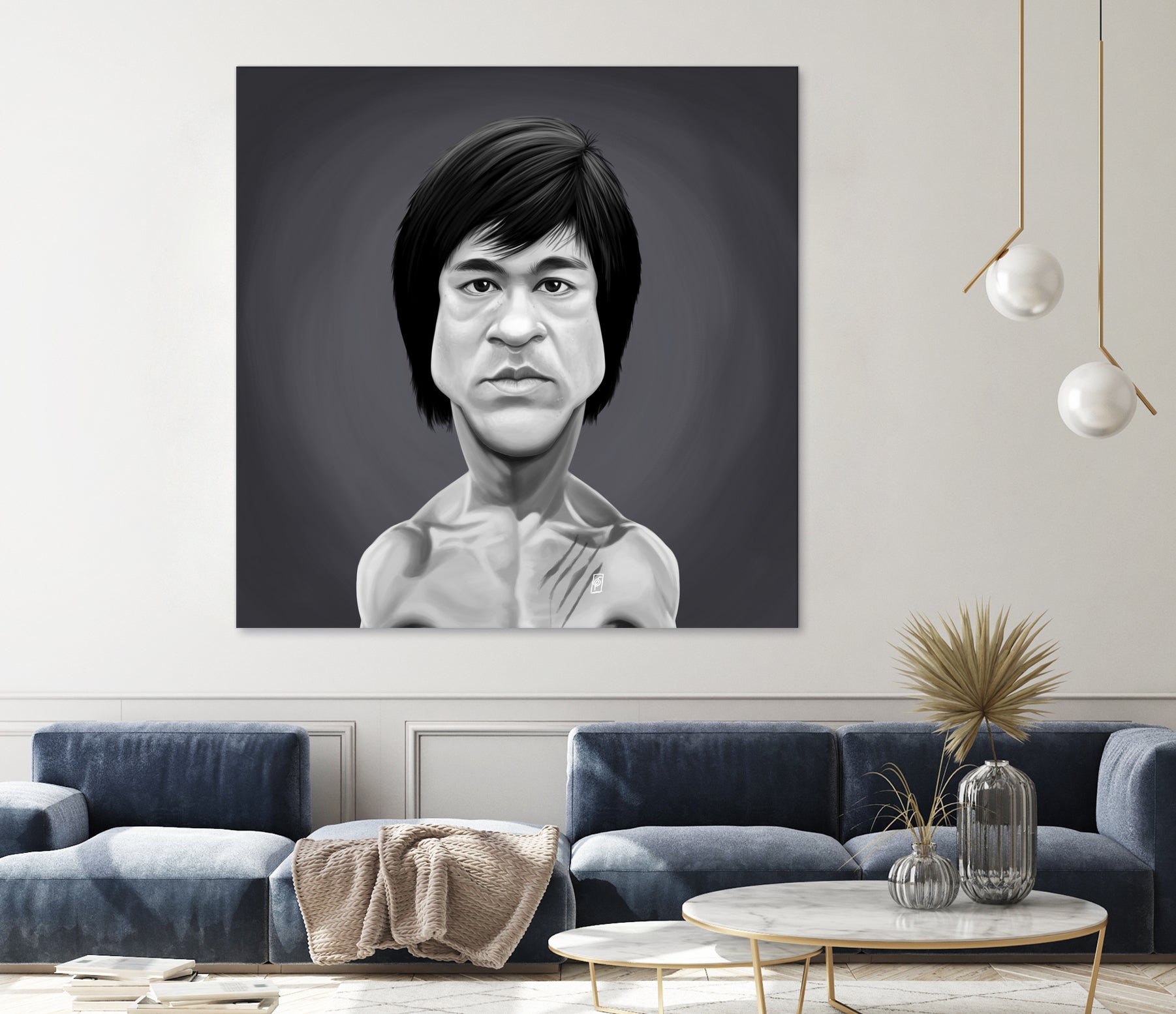 Bruce Lee by Rob Snow on GIANT ART - gray digital painting