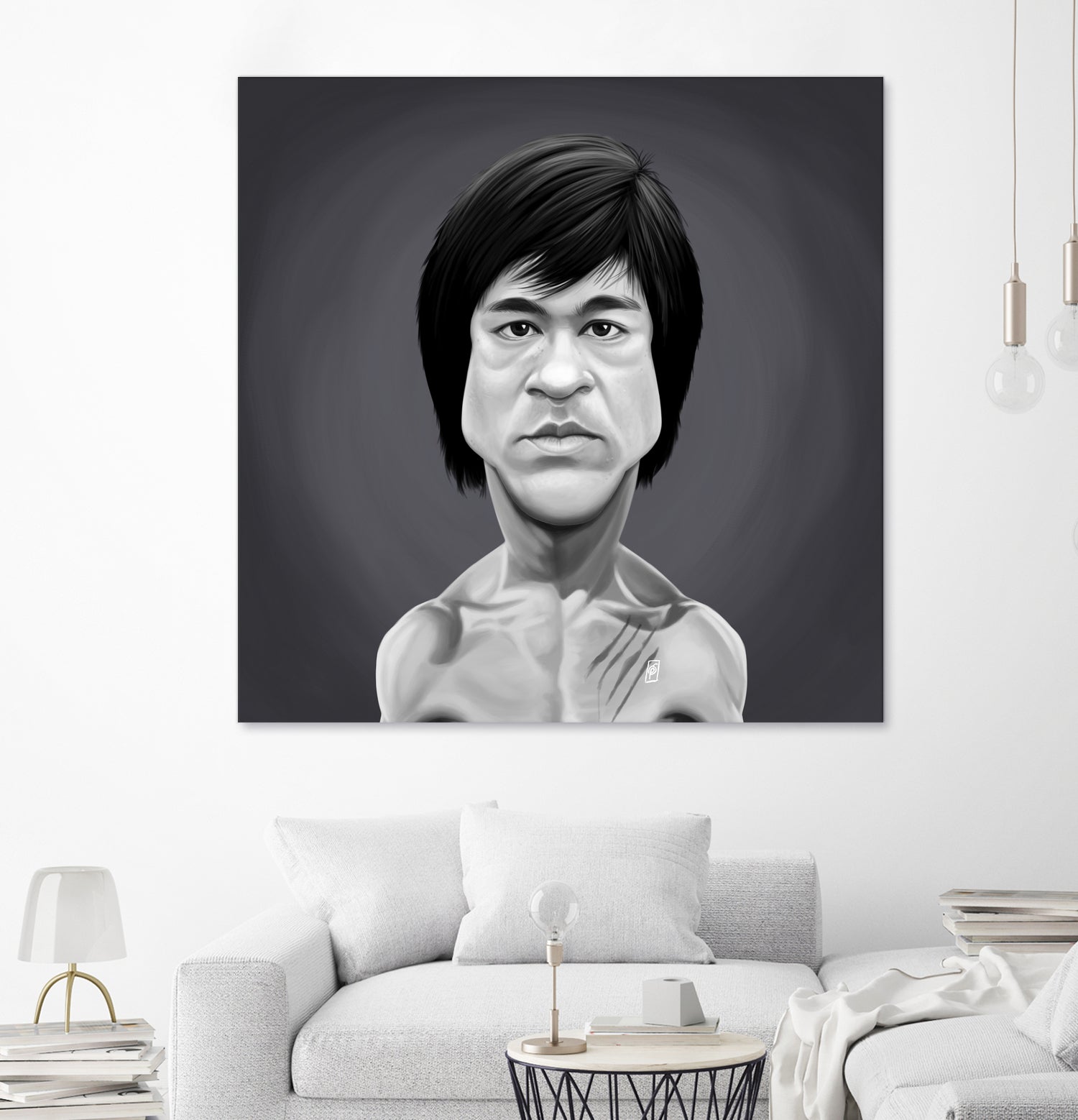 Bruce Lee by Rob Snow on GIANT ART - gray digital painting