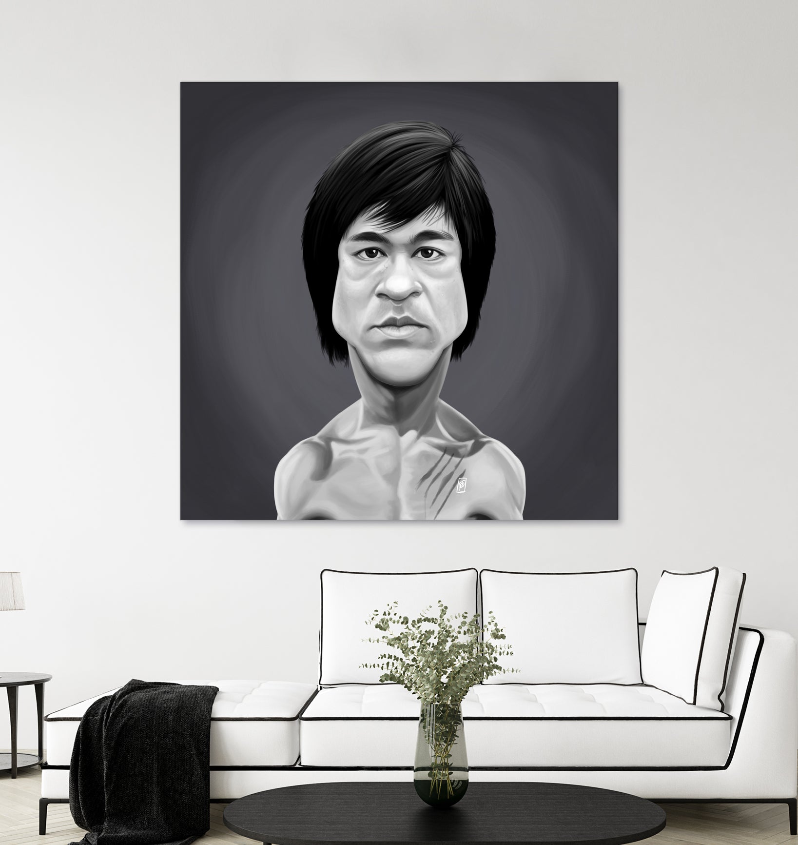 Bruce Lee by Rob Snow on GIANT ART - gray digital painting