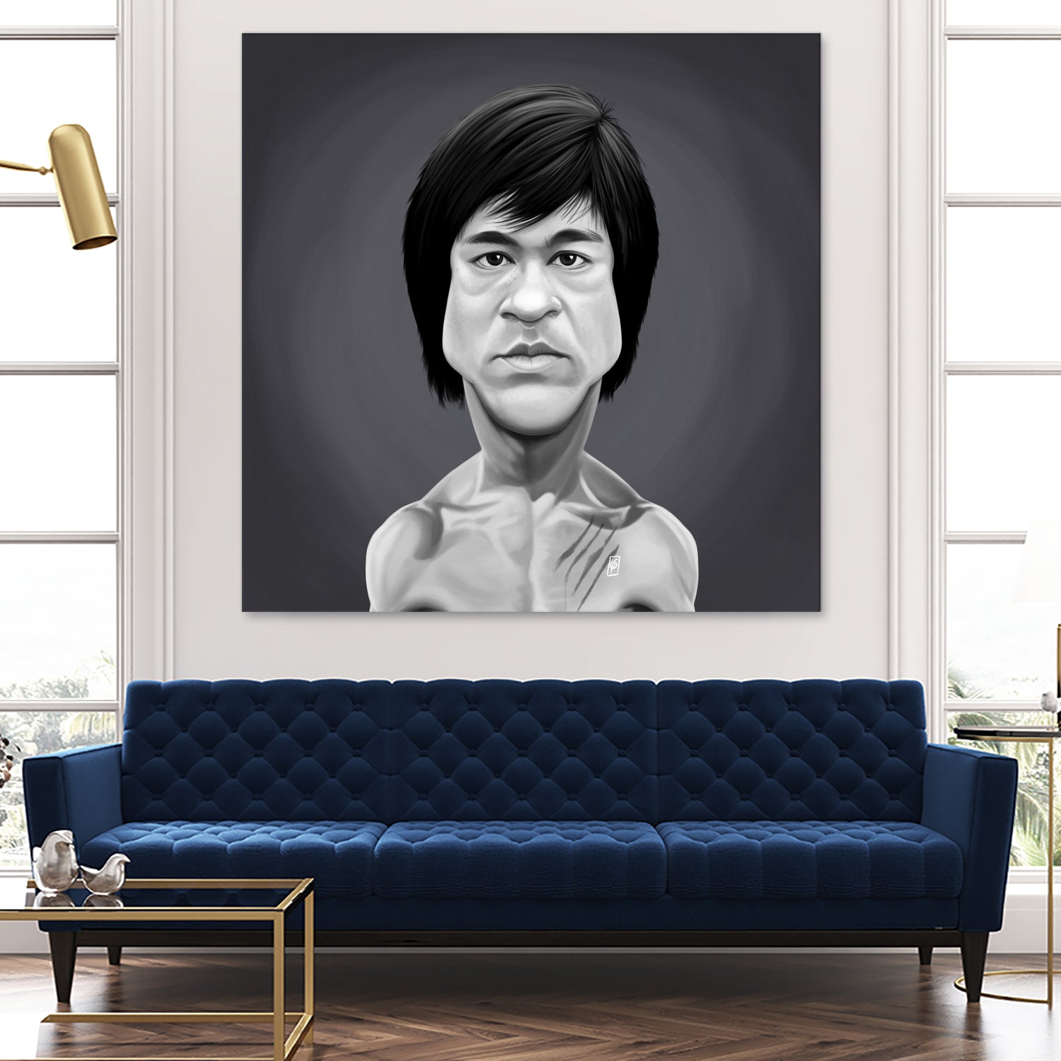 Bruce Lee by Rob Snow on GIANT ART - gray digital painting