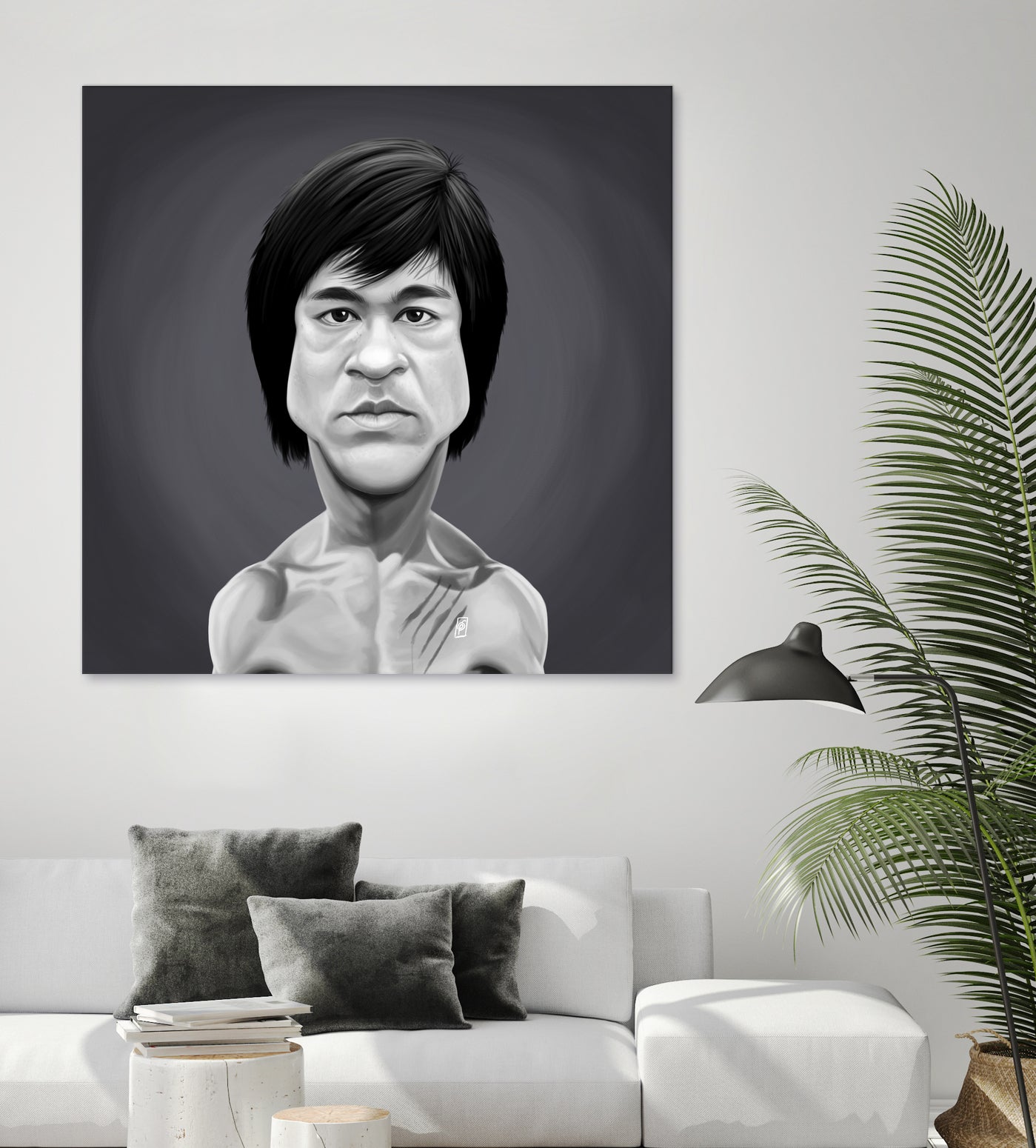 Bruce Lee by Rob Snow on GIANT ART - gray digital painting