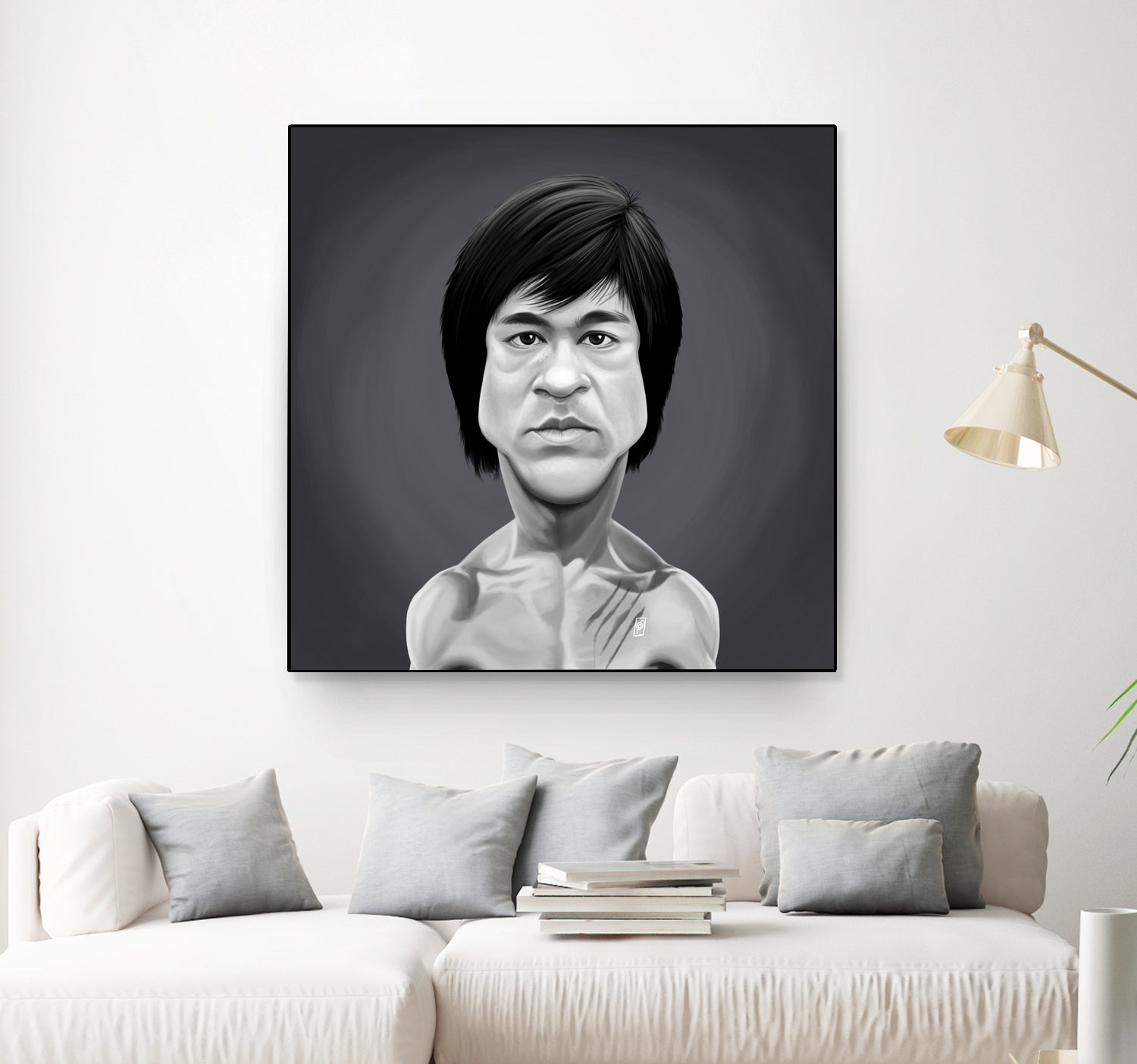 Bruce Lee by Rob Snow on GIANT ART - gray digital painting