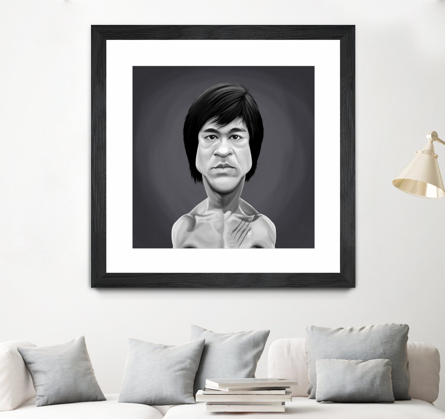 Bruce Lee by Rob Snow on GIANT ART - gray digital painting