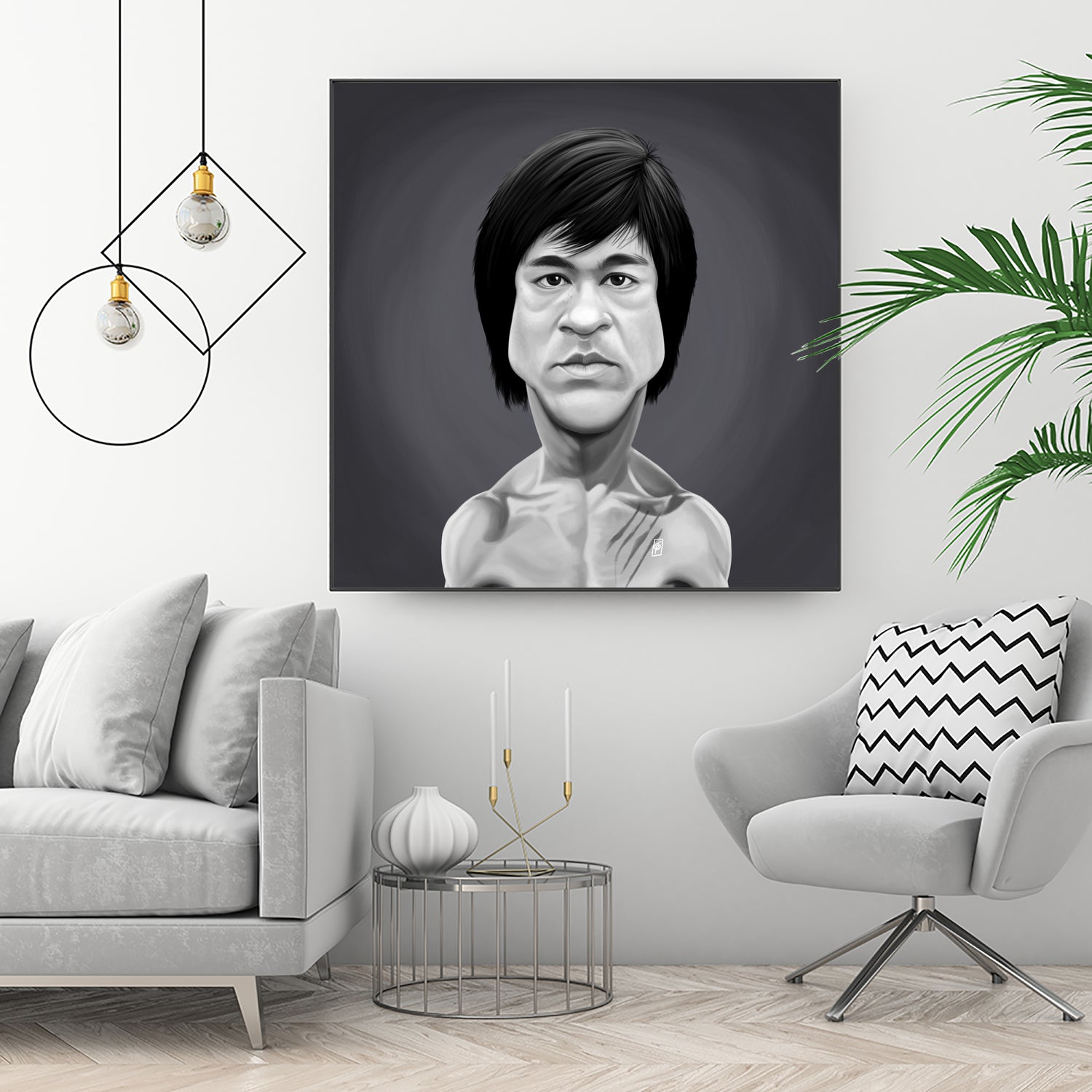 Bruce Lee by Rob Snow on GIANT ART - gray digital painting