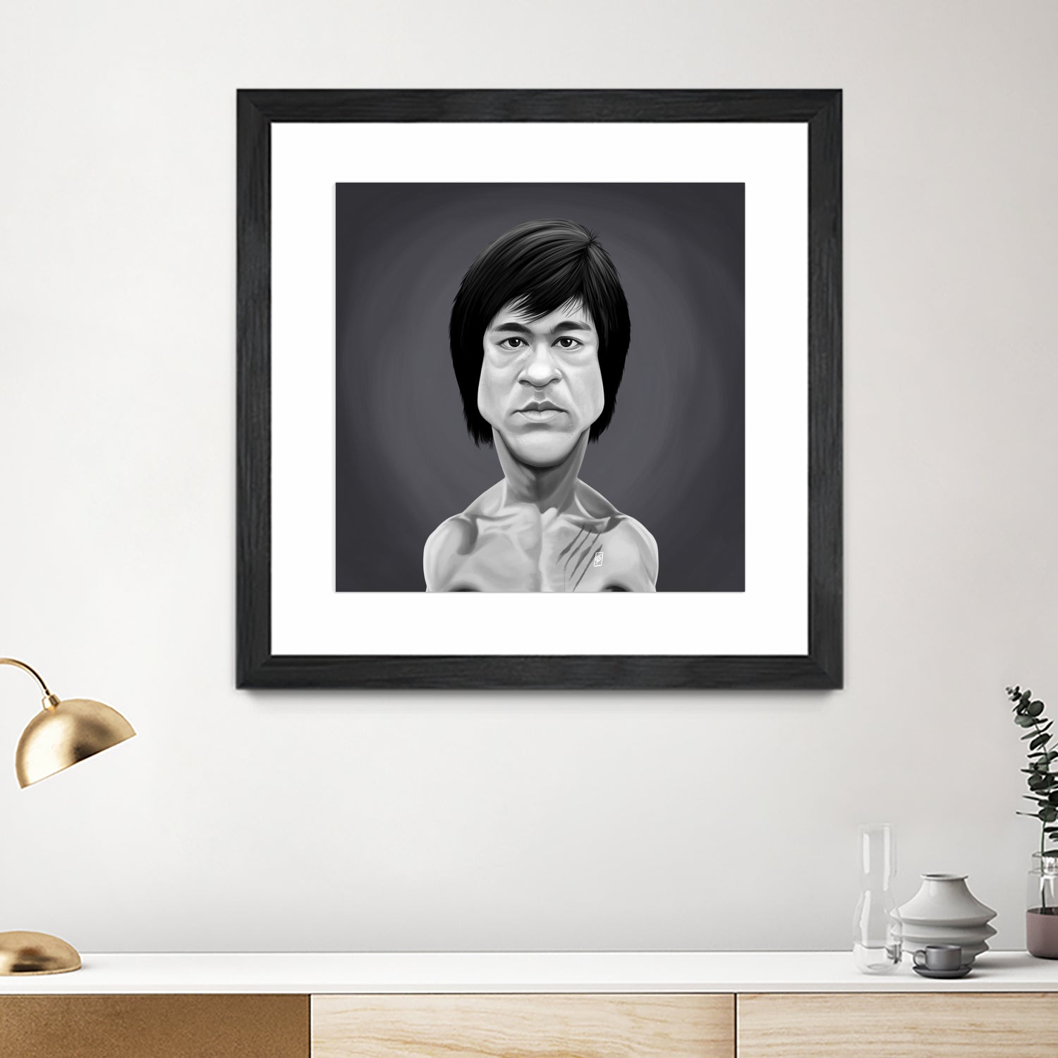 Bruce Lee by Rob Snow on GIANT ART - gray digital painting