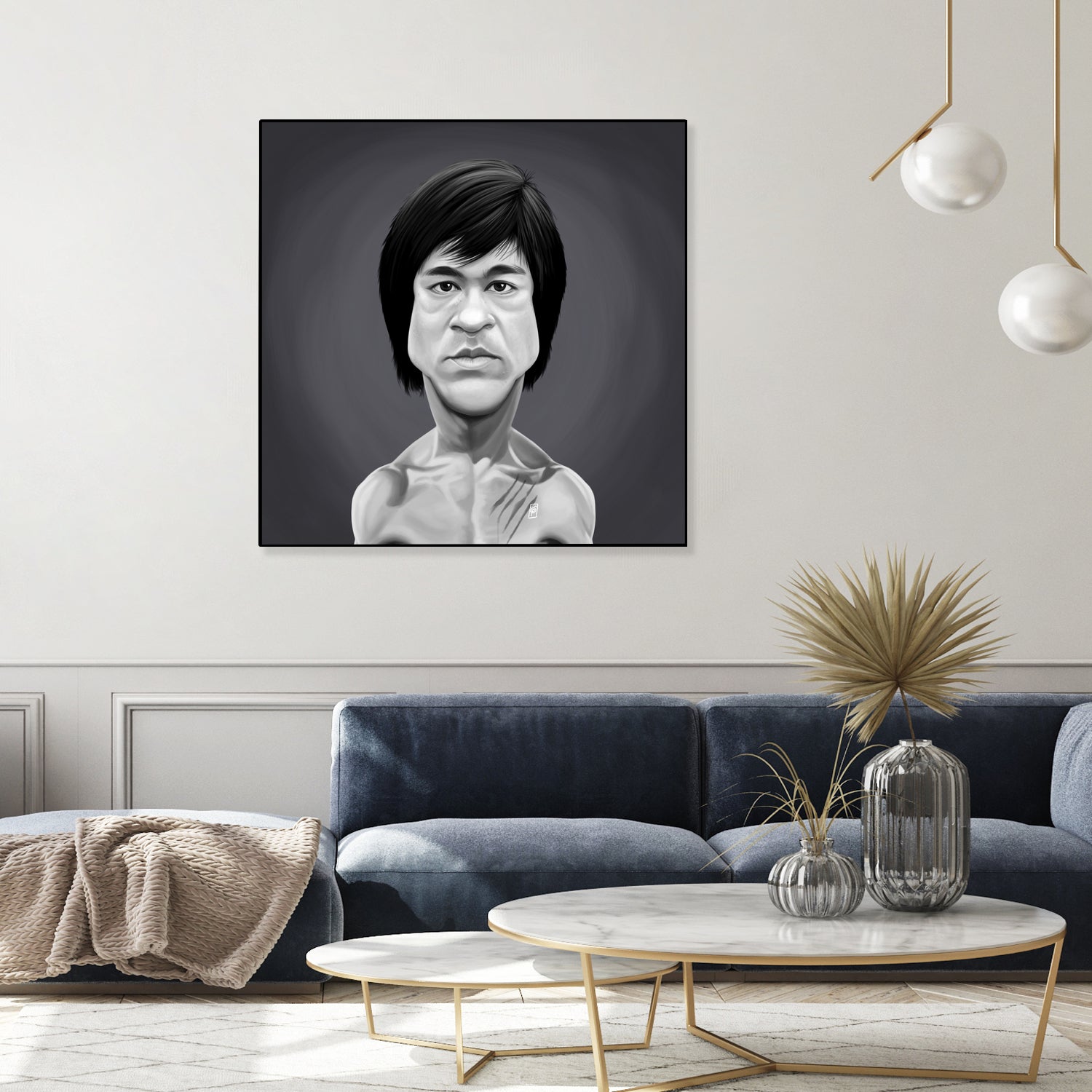 Bruce Lee by Rob Snow on GIANT ART - gray digital painting