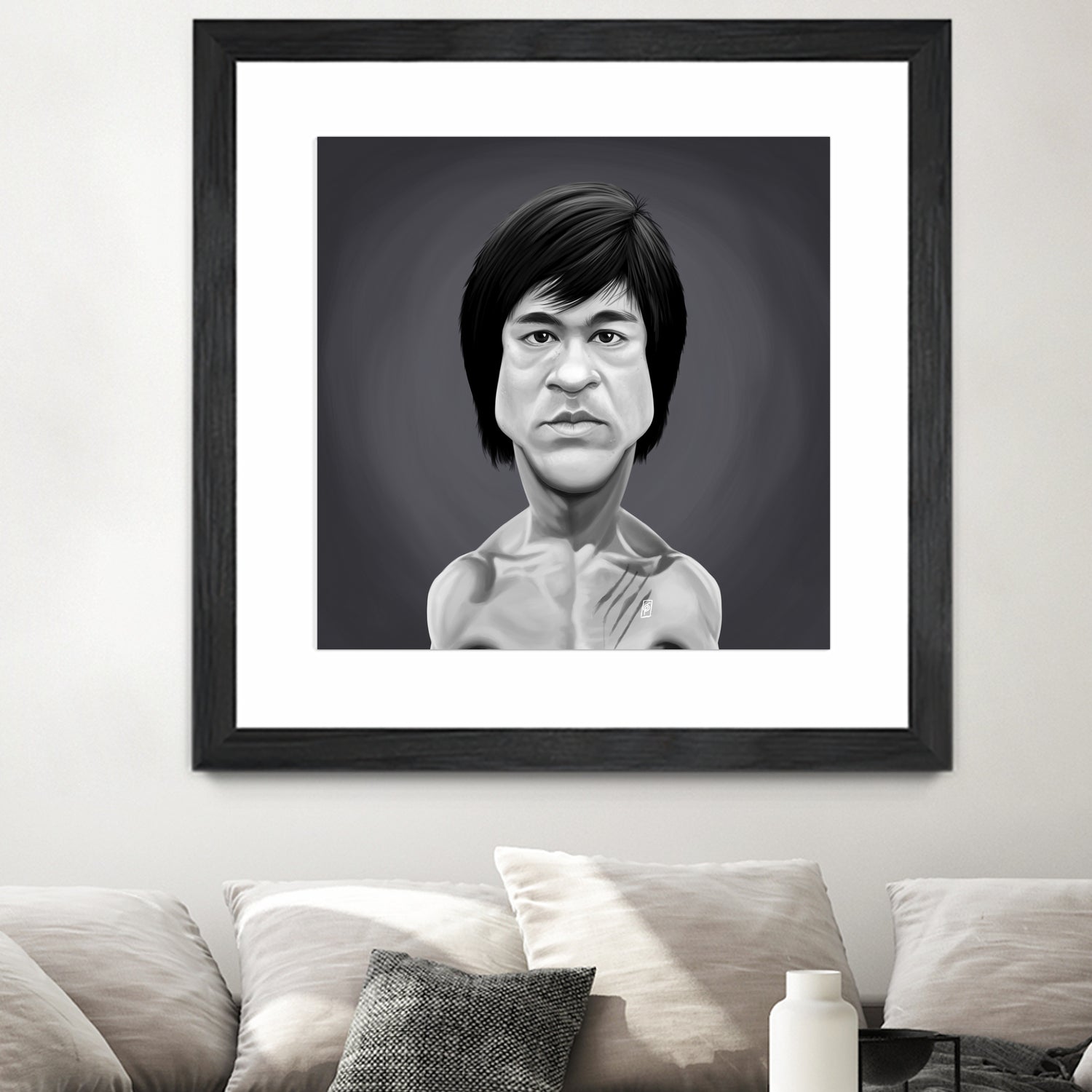 Bruce Lee by Rob Snow on GIANT ART - gray digital painting