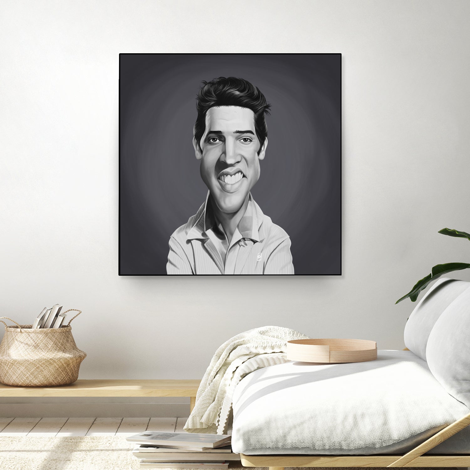 Elvis Presley by Rob Snow on GIANT ART - gray digital painting