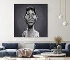 Aretha Franklin by Rob Snow on GIANT ART - gray digital painting