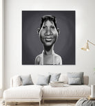 Aretha Franklin by Rob Snow on GIANT ART - gray digital painting