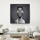 Aretha Franklin by Rob Snow on GIANT ART - gray digital painting