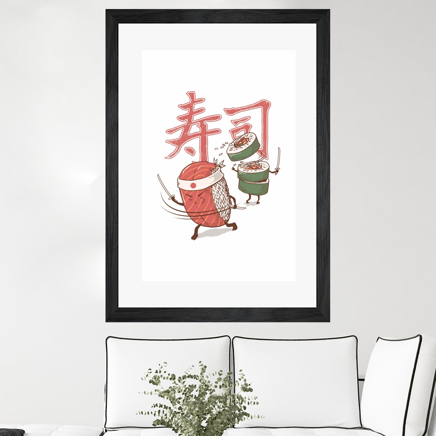 Sushi Warrior by Afif Quilimo on GIANT ART - white digital drawing