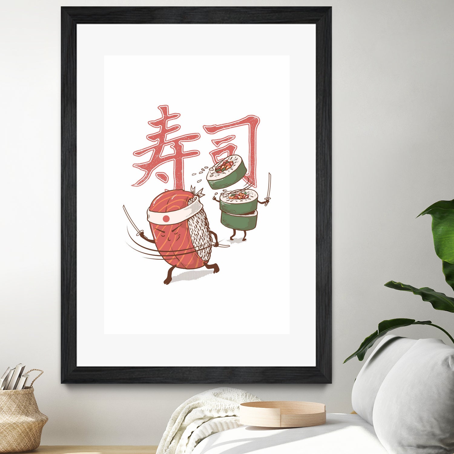 Sushi Warrior by Afif Quilimo on GIANT ART - white digital drawing