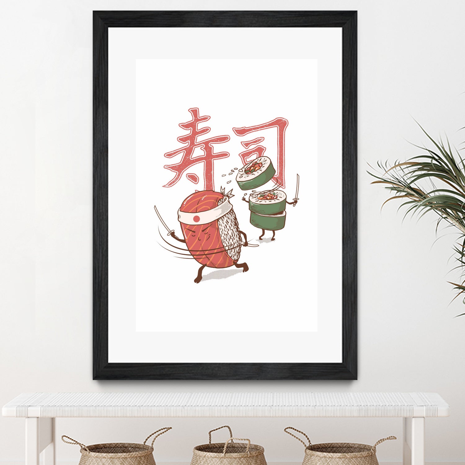 Sushi Warrior by Afif Quilimo on GIANT ART - white digital drawing