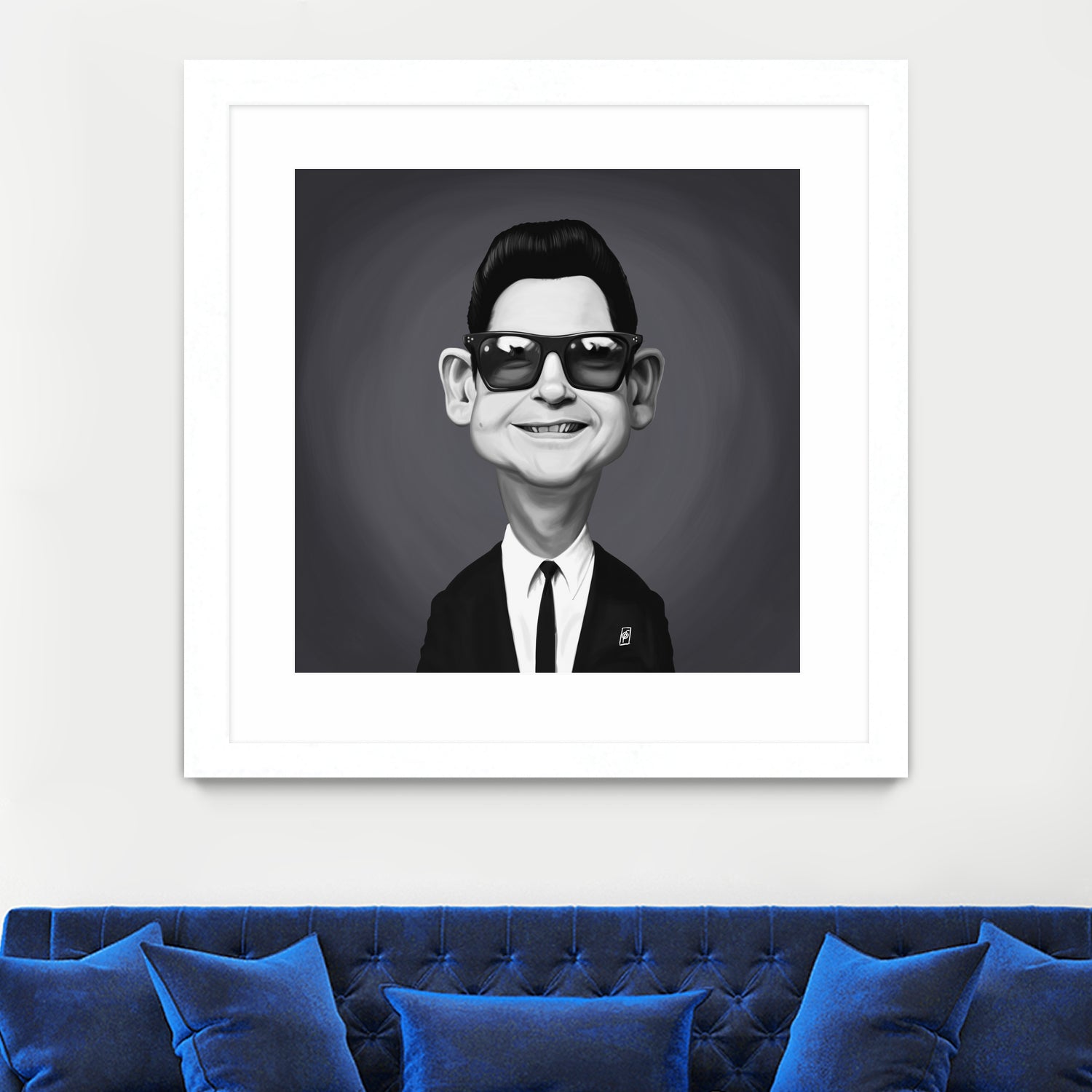 Roy Orbison by Rob Snow on GIANT ART - gray digital painting