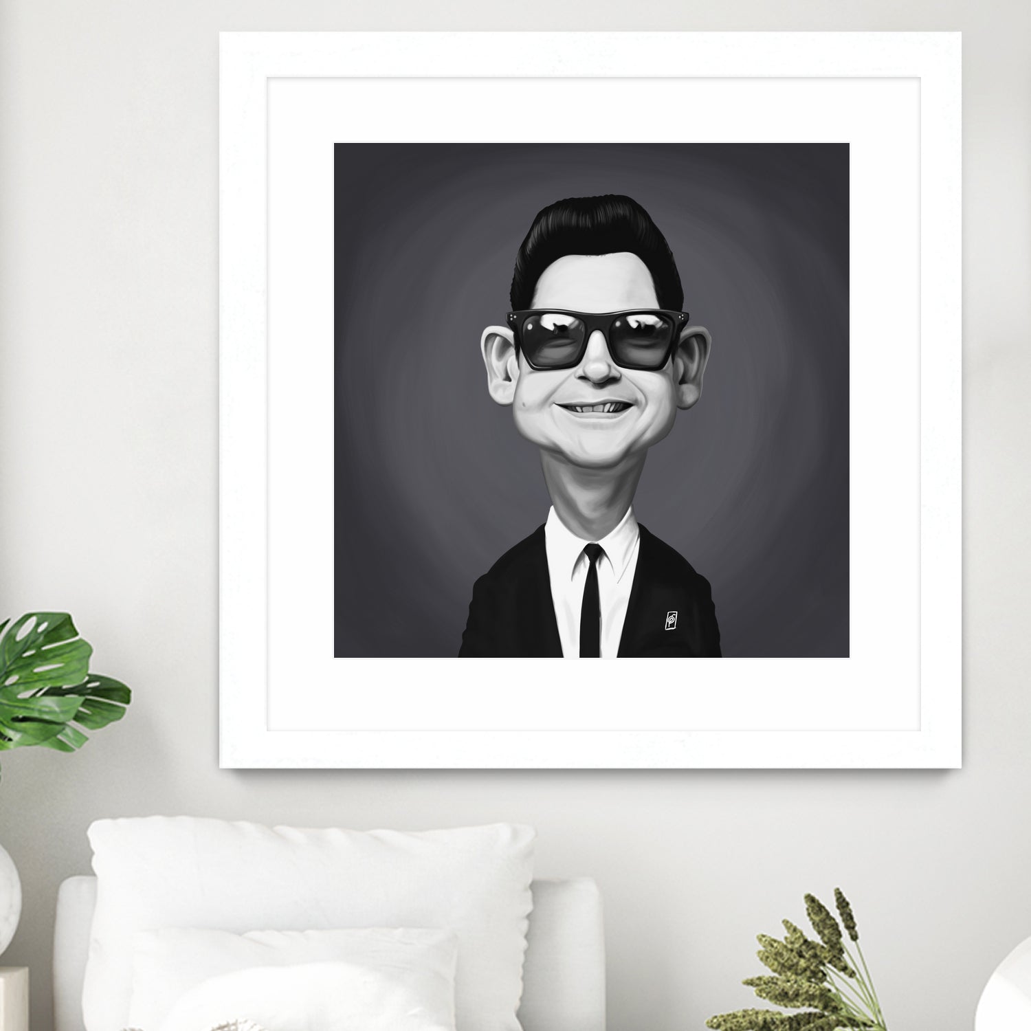 Roy Orbison by Rob Snow on GIANT ART - gray digital painting