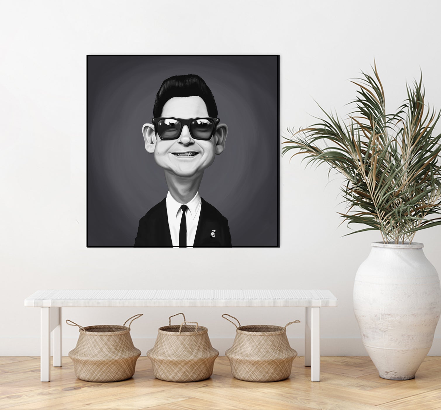 Roy Orbison by Rob Snow on GIANT ART - gray digital painting