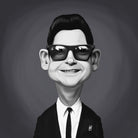 Roy Orbison by Rob Snow on GIANT ART - gray digital painting