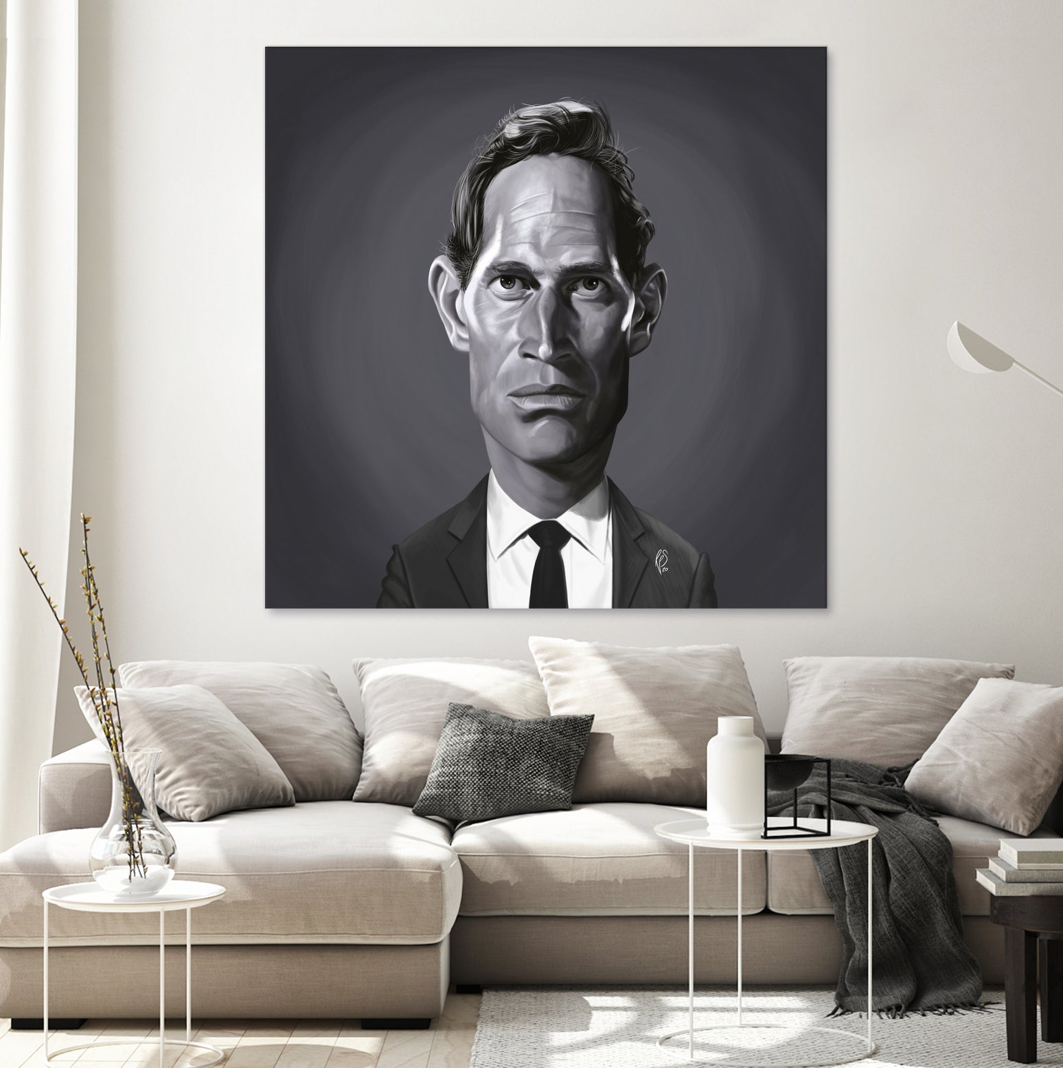 Charlton Heston by Rob Snow on GIANT ART - gray digital painting