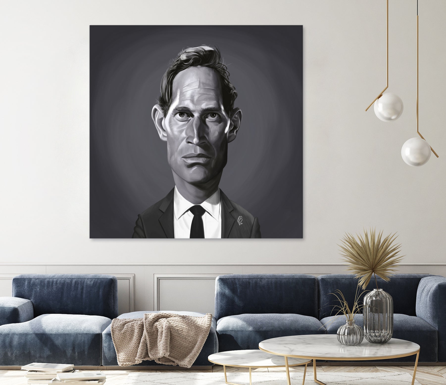 Charlton Heston by Rob Snow on GIANT ART - gray digital painting