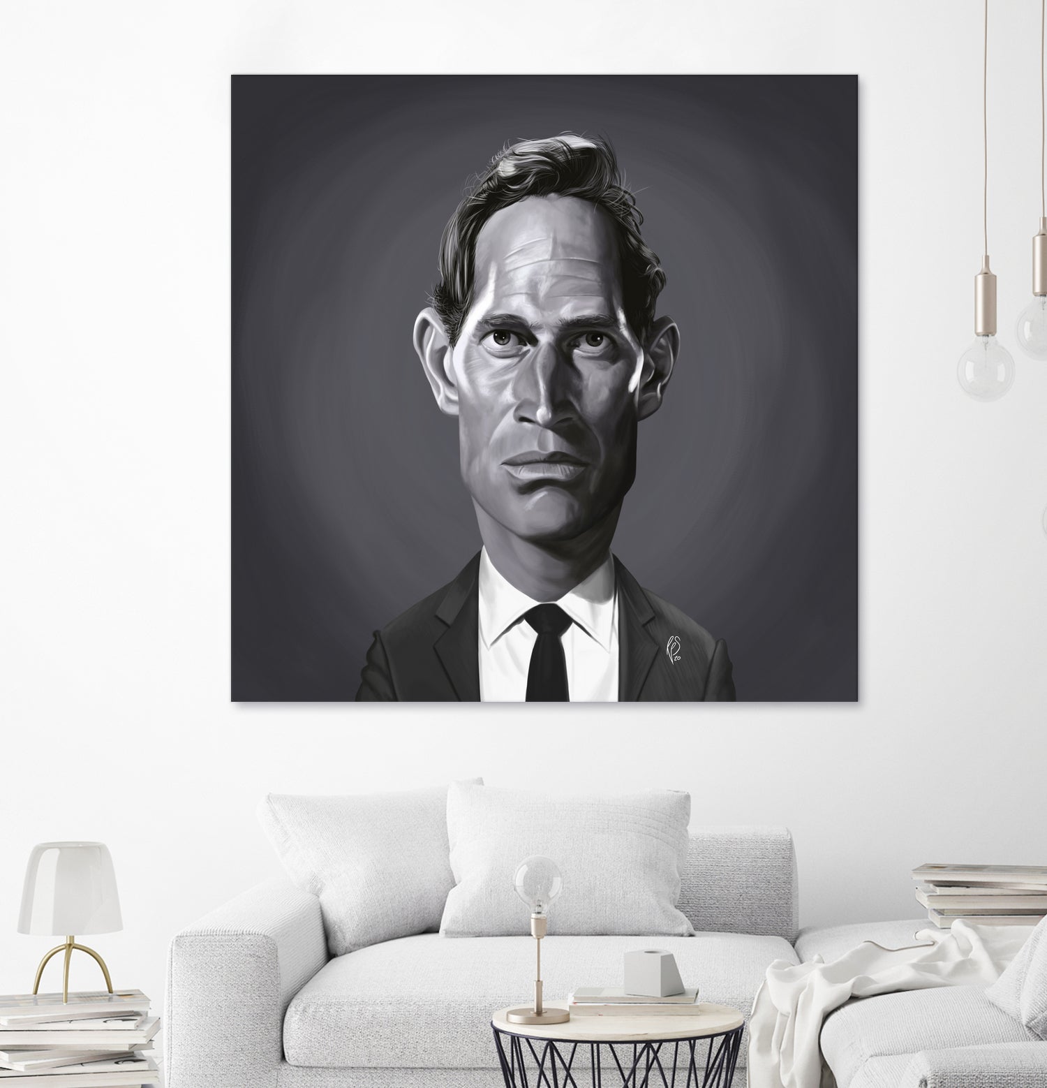 Charlton Heston by Rob Snow on GIANT ART - gray digital painting