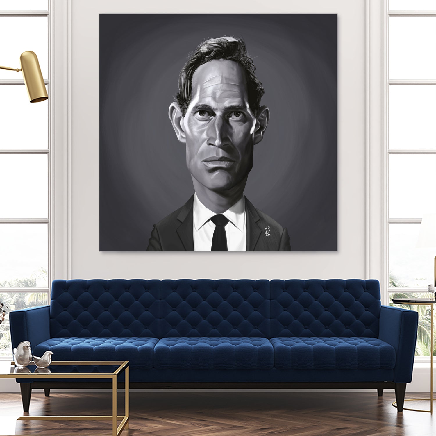 Charlton Heston by Rob Snow on GIANT ART - gray digital painting