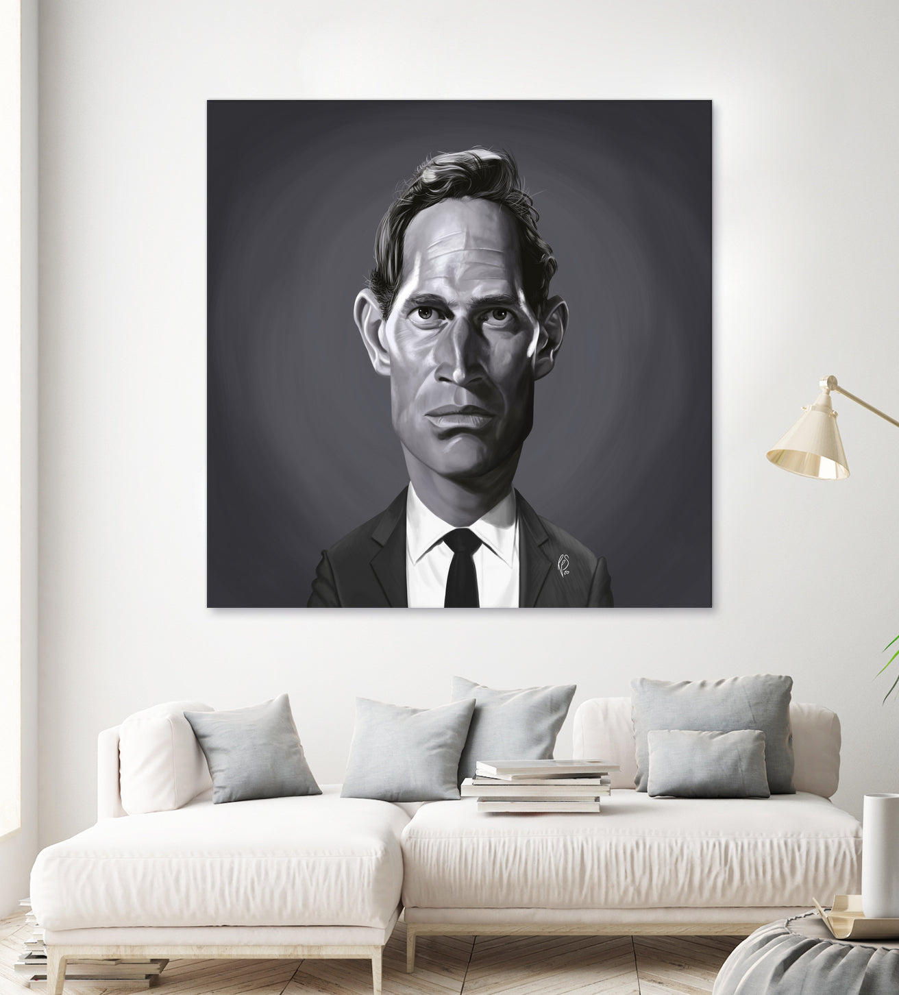 Charlton Heston by Rob Snow on GIANT ART - gray digital painting