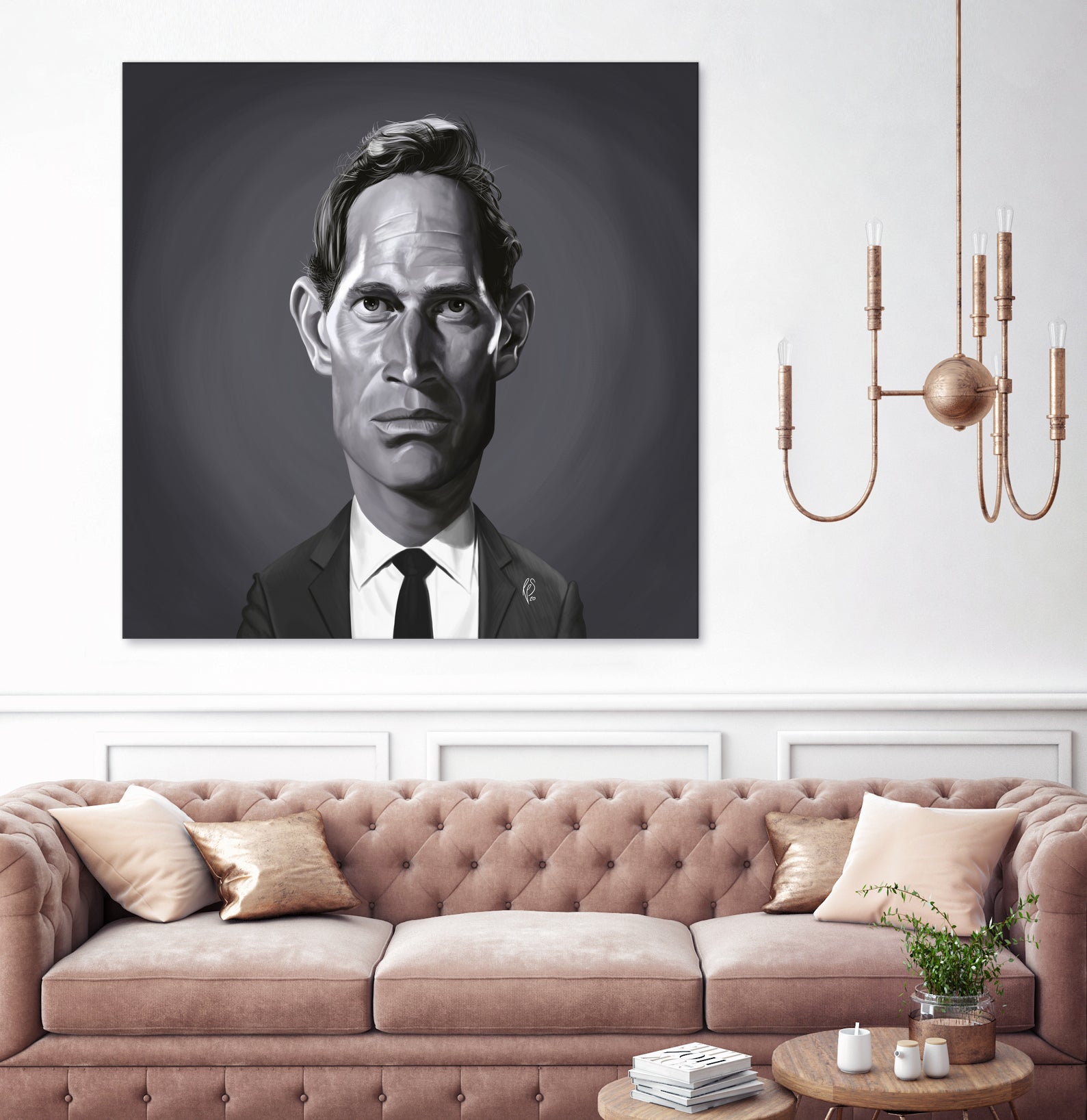 Charlton Heston by Rob Snow on GIANT ART - gray digital painting