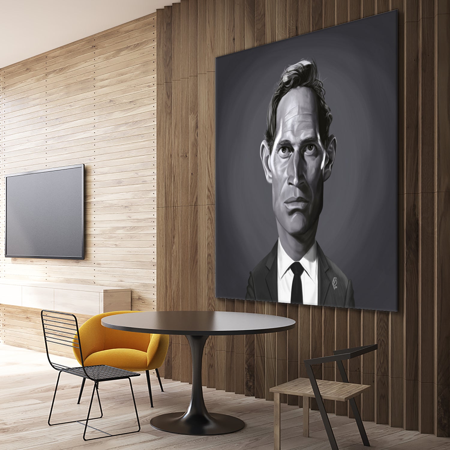 Charlton Heston by Rob Snow on GIANT ART - gray digital painting