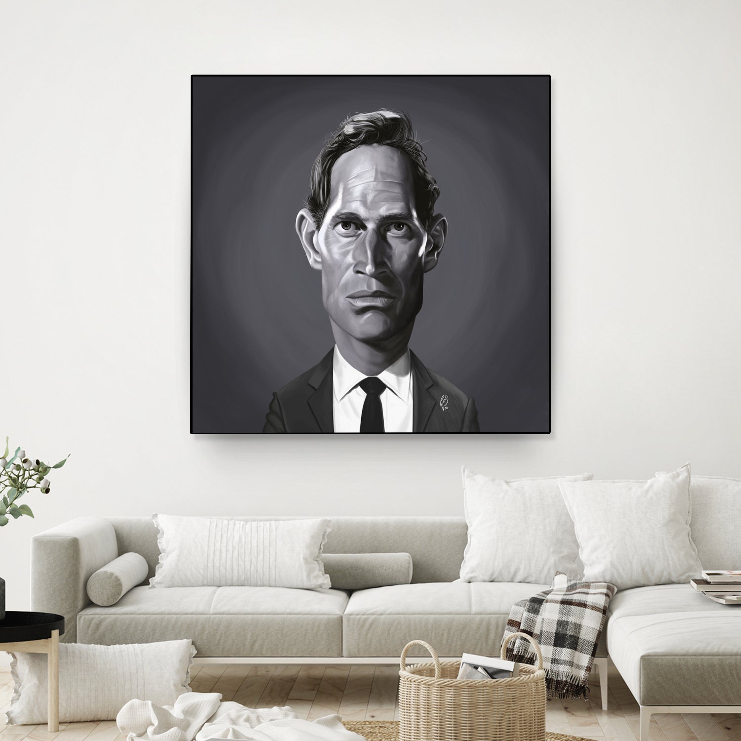 Charlton Heston by Rob Snow on GIANT ART - gray digital painting