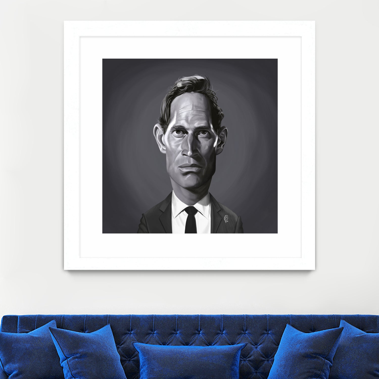 Charlton Heston by Rob Snow on GIANT ART - gray digital painting