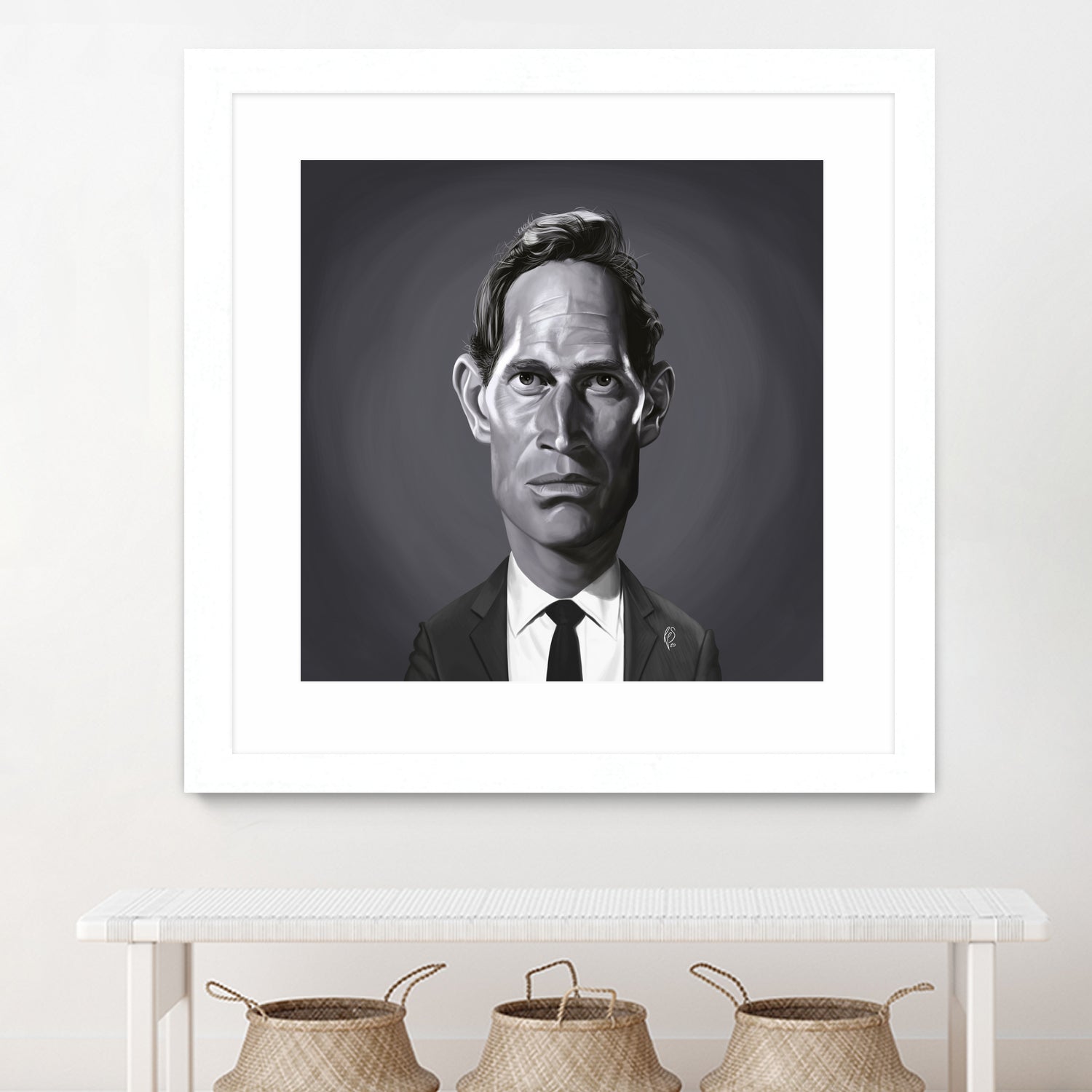 Charlton Heston by Rob Snow on GIANT ART - gray digital painting