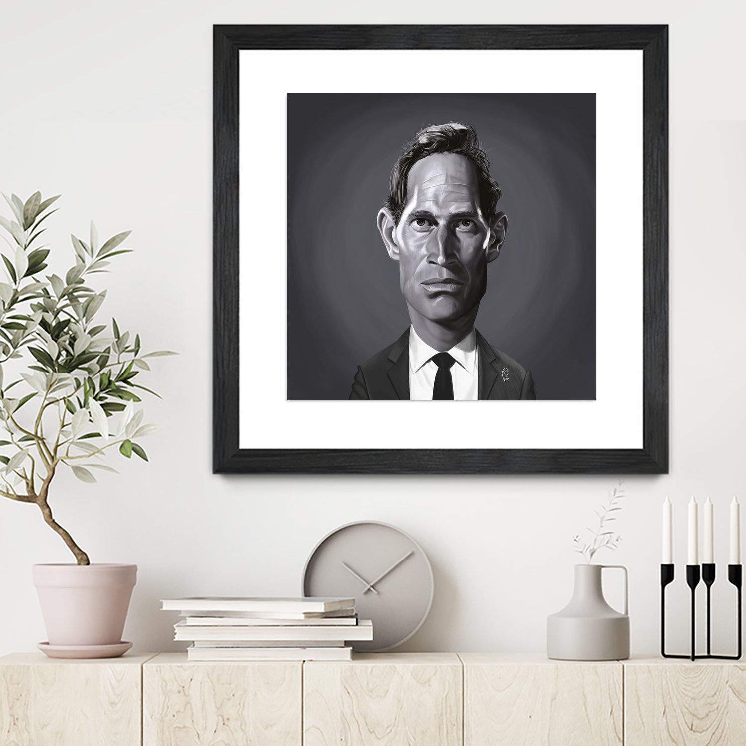 Charlton Heston by Rob Snow on GIANT ART - gray digital painting